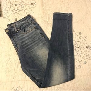 Vintage Wash High Waist Skinny Jeans